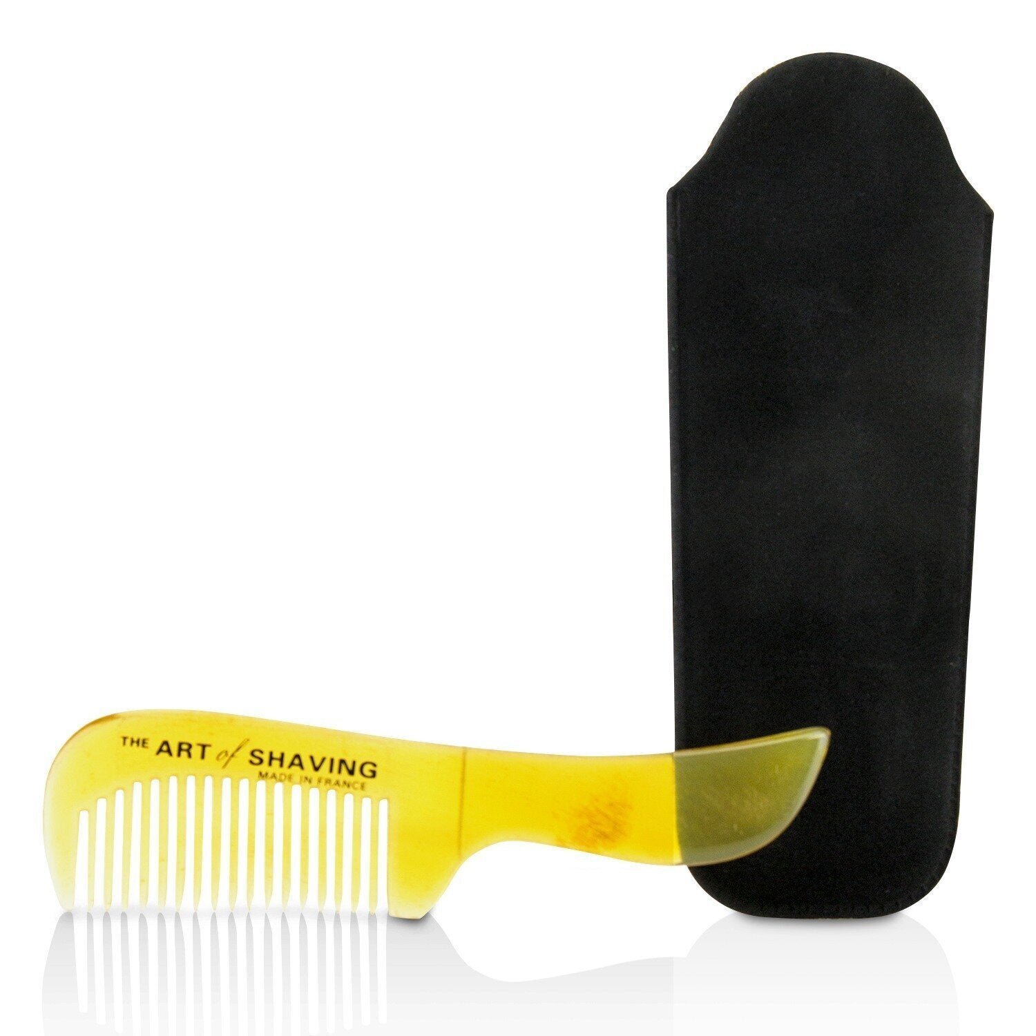 Horn Mustache Comb - Black Suedine by The Art Of Shaving - Image 2