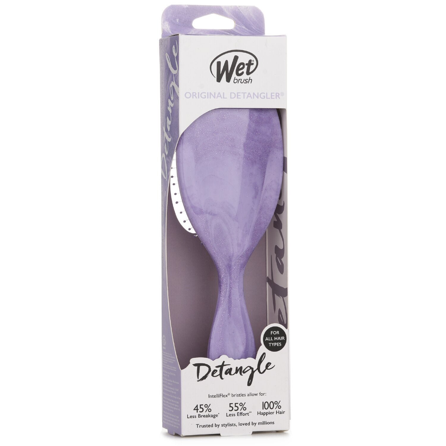 Original Detangler Glitter Waves Purple Hair Brush من Wet Brush - صورة 2