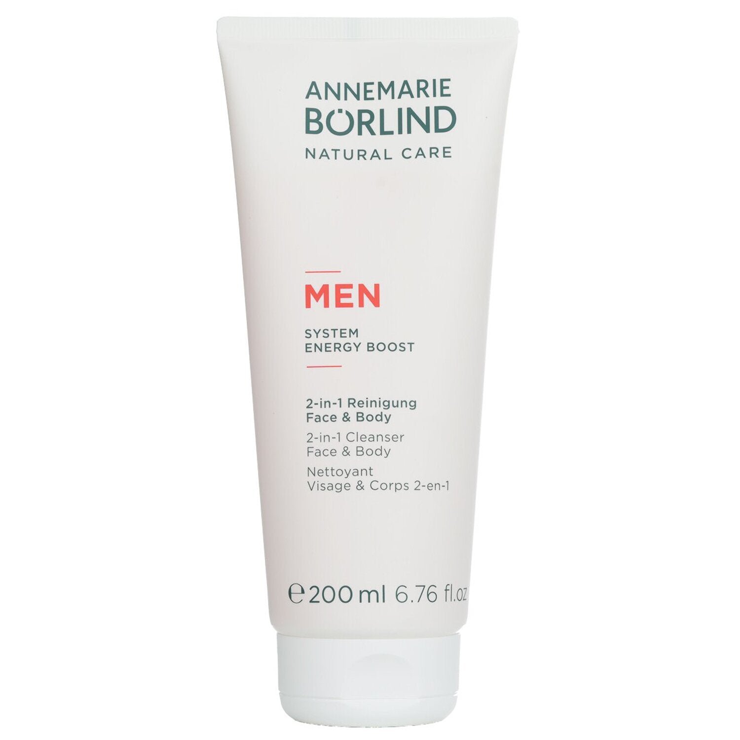 Men System Energy Boost 2-in-1 Cleanser Face & Body by Annemarie Borlind - Image 2
