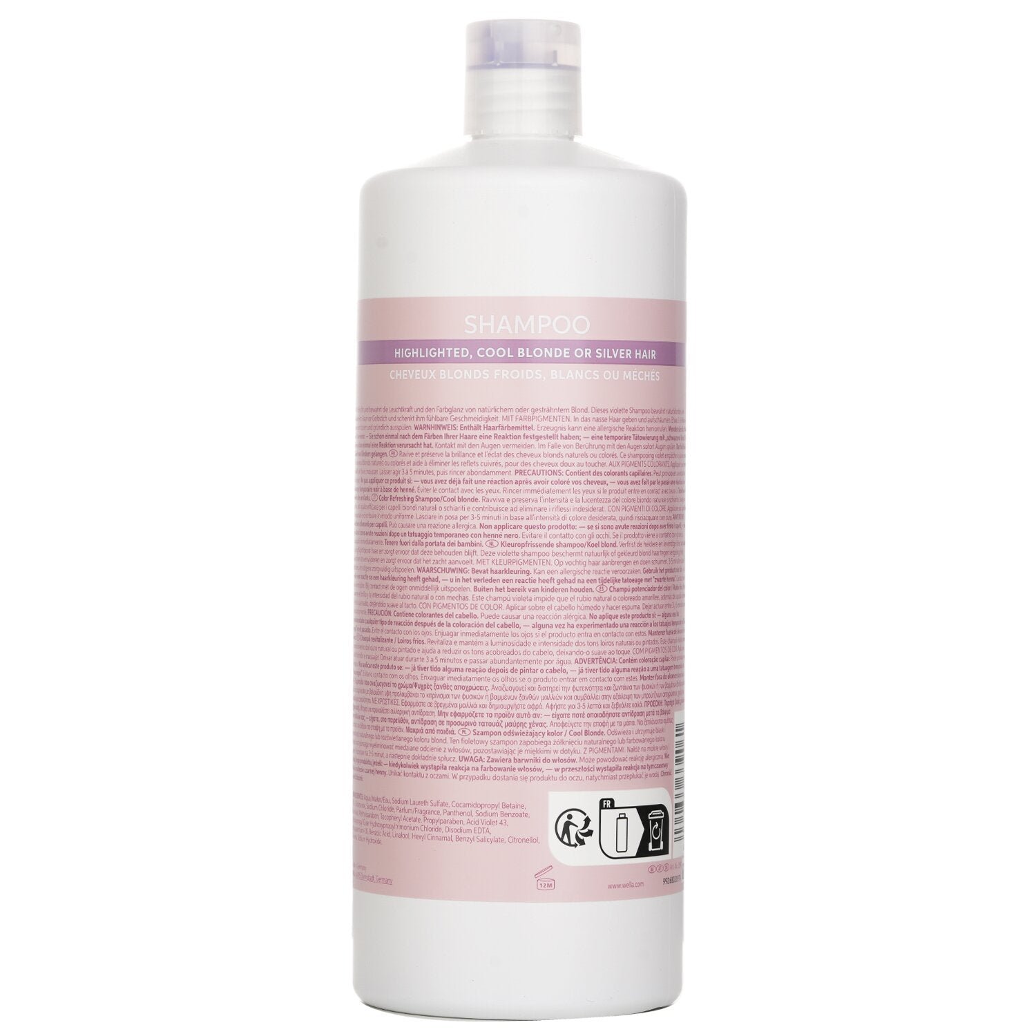 Invigo Blonde Recharge Shampoo With Purple Pigments Highlighted, Cool Blonde Or Silver Hair by Wella - Image 3