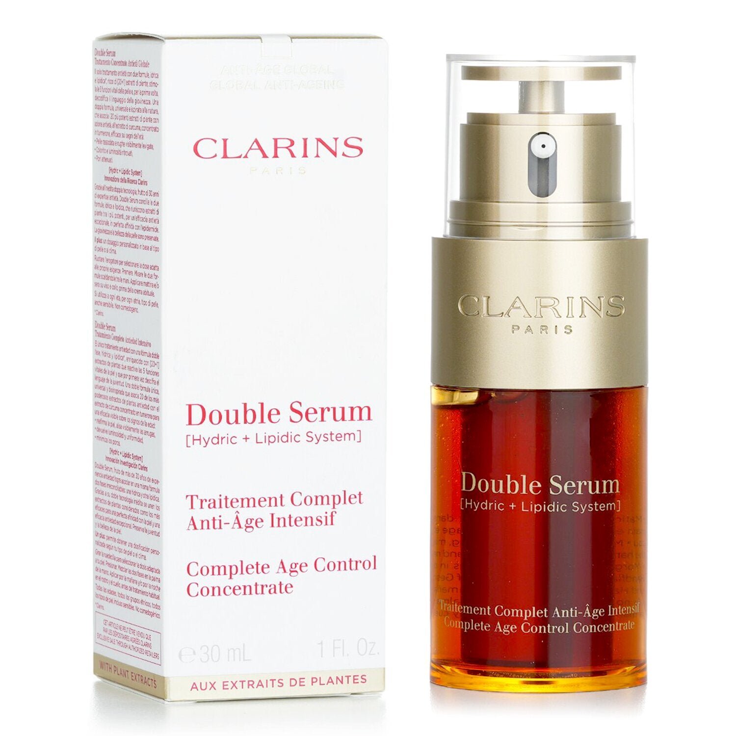 سيرم Double (نظام Hydric + Lipidic) مركز مضاد لآثار التقدم بالسن من Clarins - صورة 2