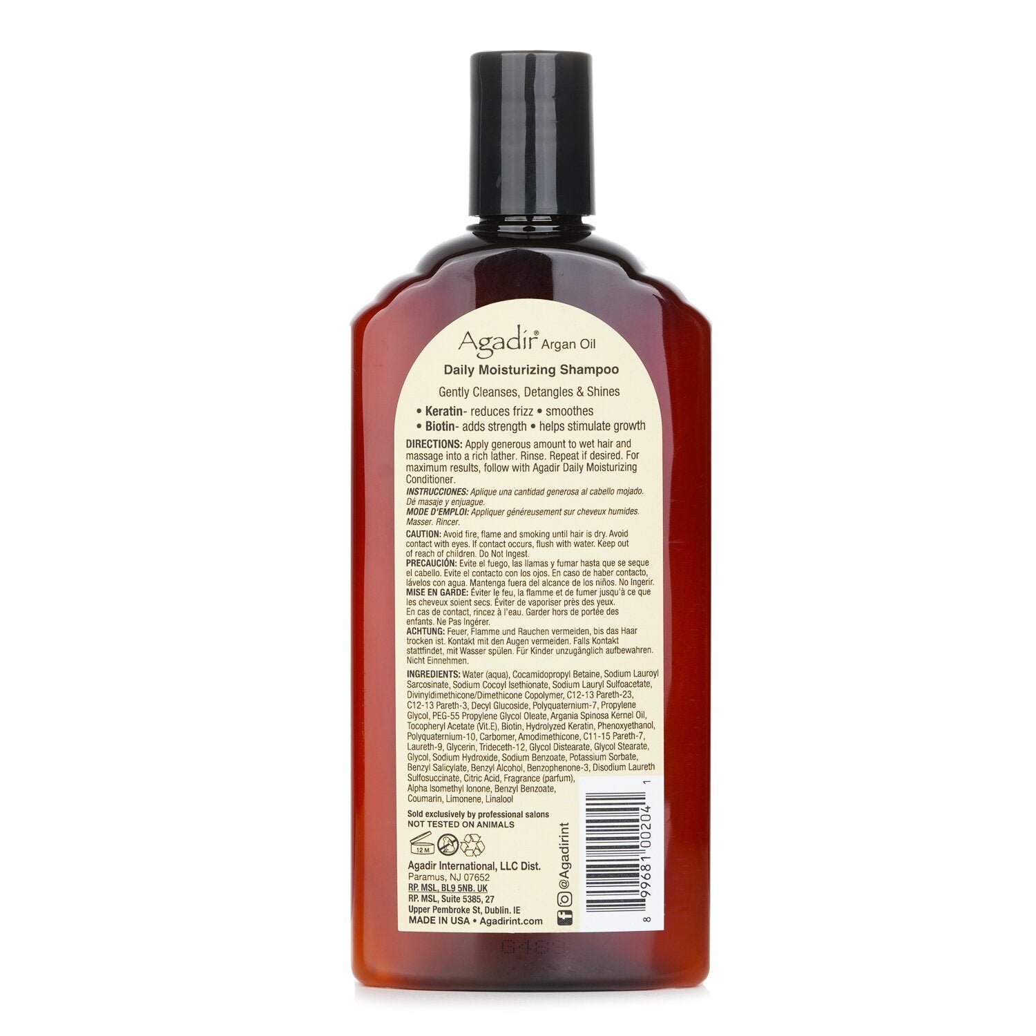Daily Moisturizing Shampoo (Ideal For All Hair Types) by Agadir Argan Oil - Image 3