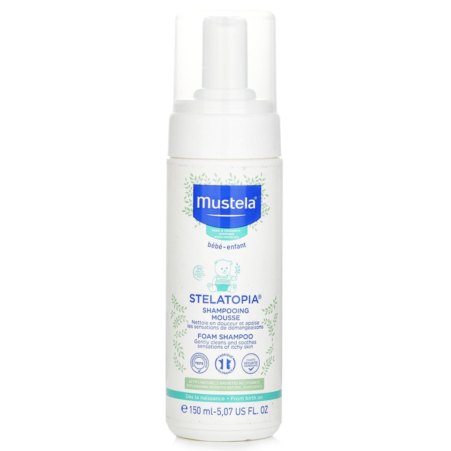 Stelatopia Foam Shampoo (Gently Cleans and Soothes Sensations of Itchy Skin) by Mustela - Image 1