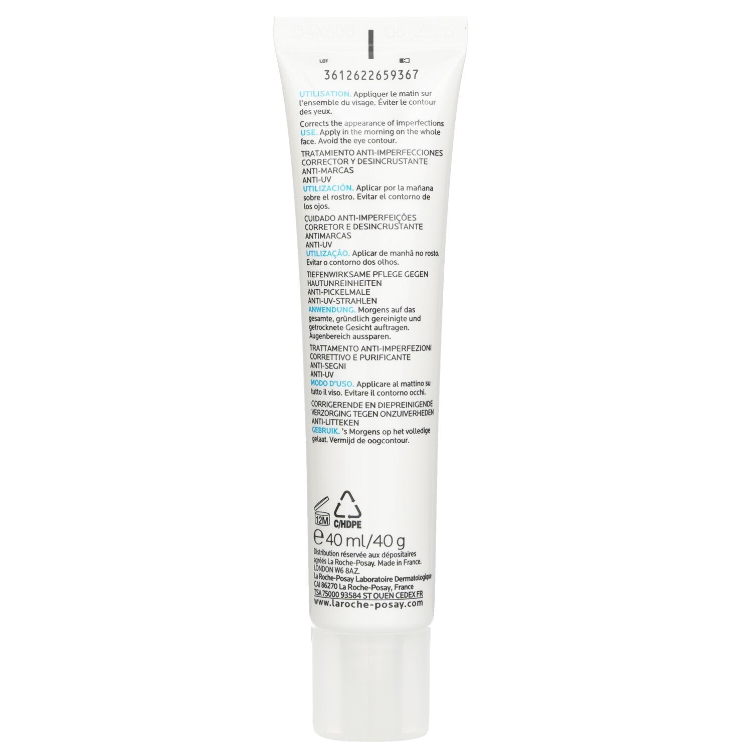 ثنائية Effaclar (+) مضاد للعلامات الوعيوب وانسداد المسام SPF 30 من La Roche Posay - صورة 3
