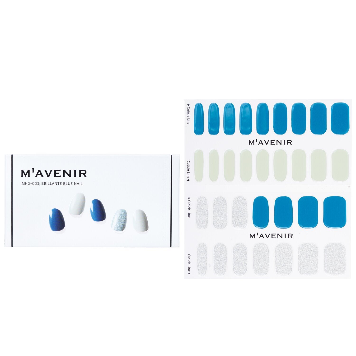 Nail Sticker (Blue) - # Brillante Blue Nail by Mavenir - Image 1