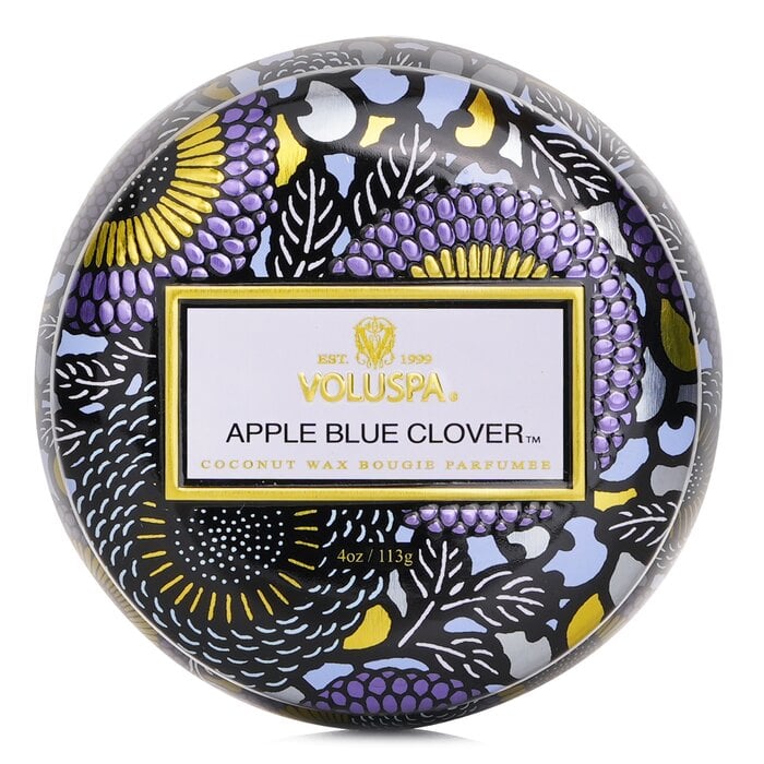 شمع قصدير صغير - Apple Blue Clover 113g/4oz من فولوسبا - صورة 1