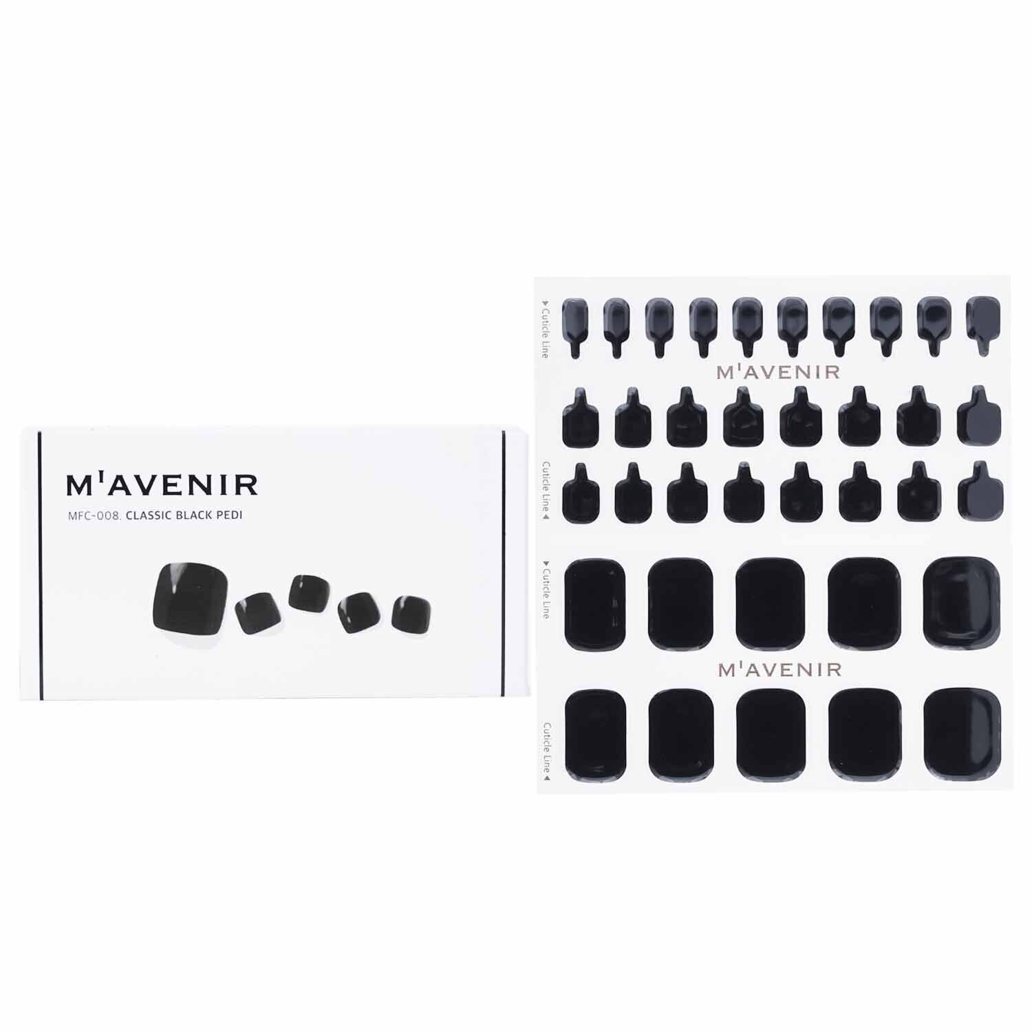 ملصق الأظافر (أسود) - # Classic Black Pedi من Mavenir - صورة 1