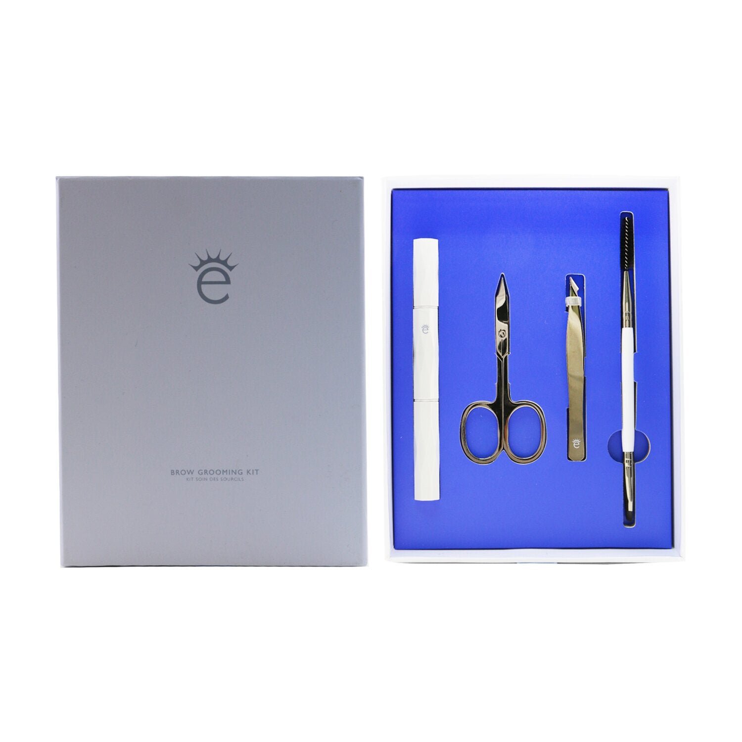 Brow Grooming Kit: Brow Brush & Spoolie + Scissors + Tweezers + Brow Razor + Pouch by Eyeko - Image 2