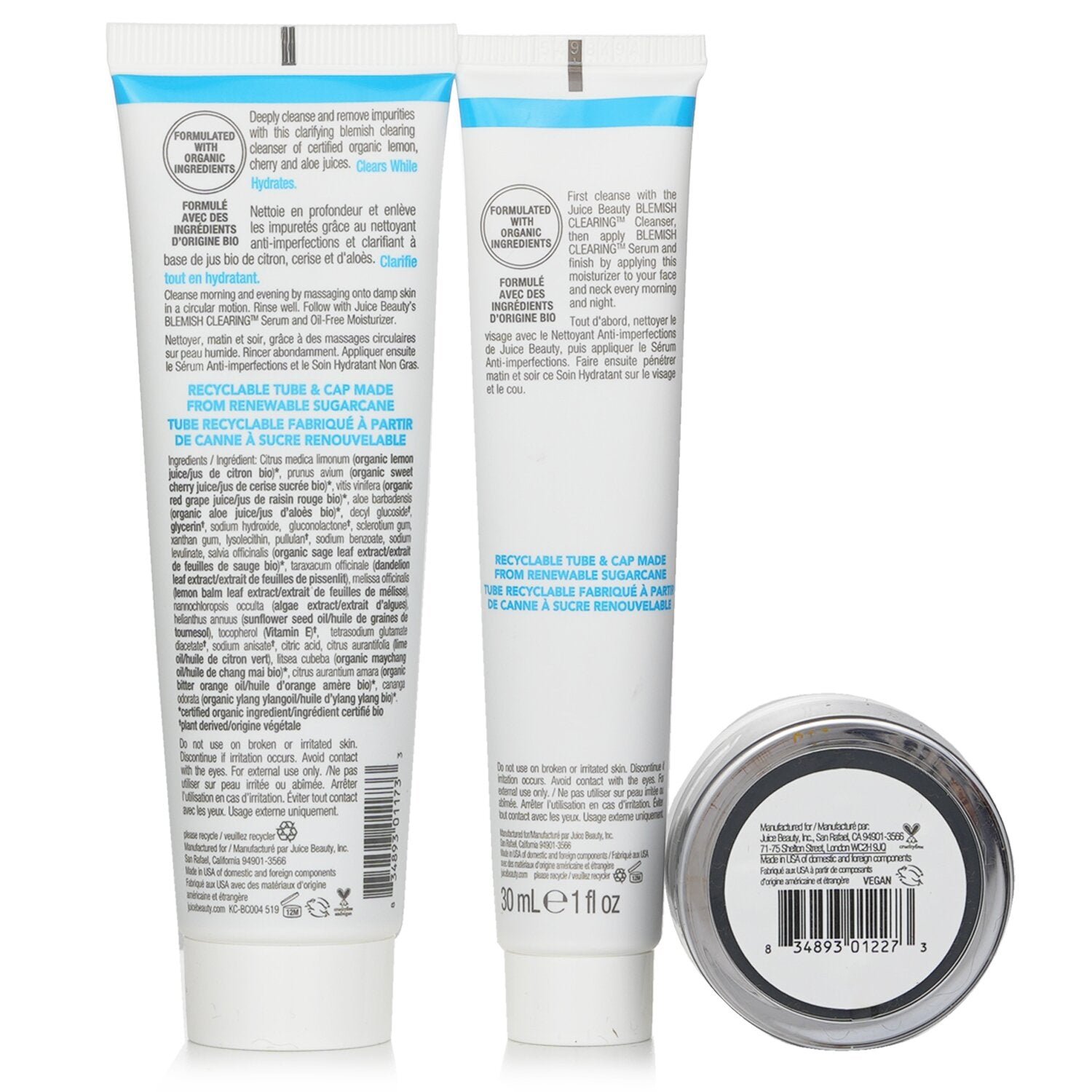 Blemish Clearing Solutions Kit : Cleanser + Moisturizer + Mask + Washcloth (Unboxed) من Juice Beauty - صورة 3