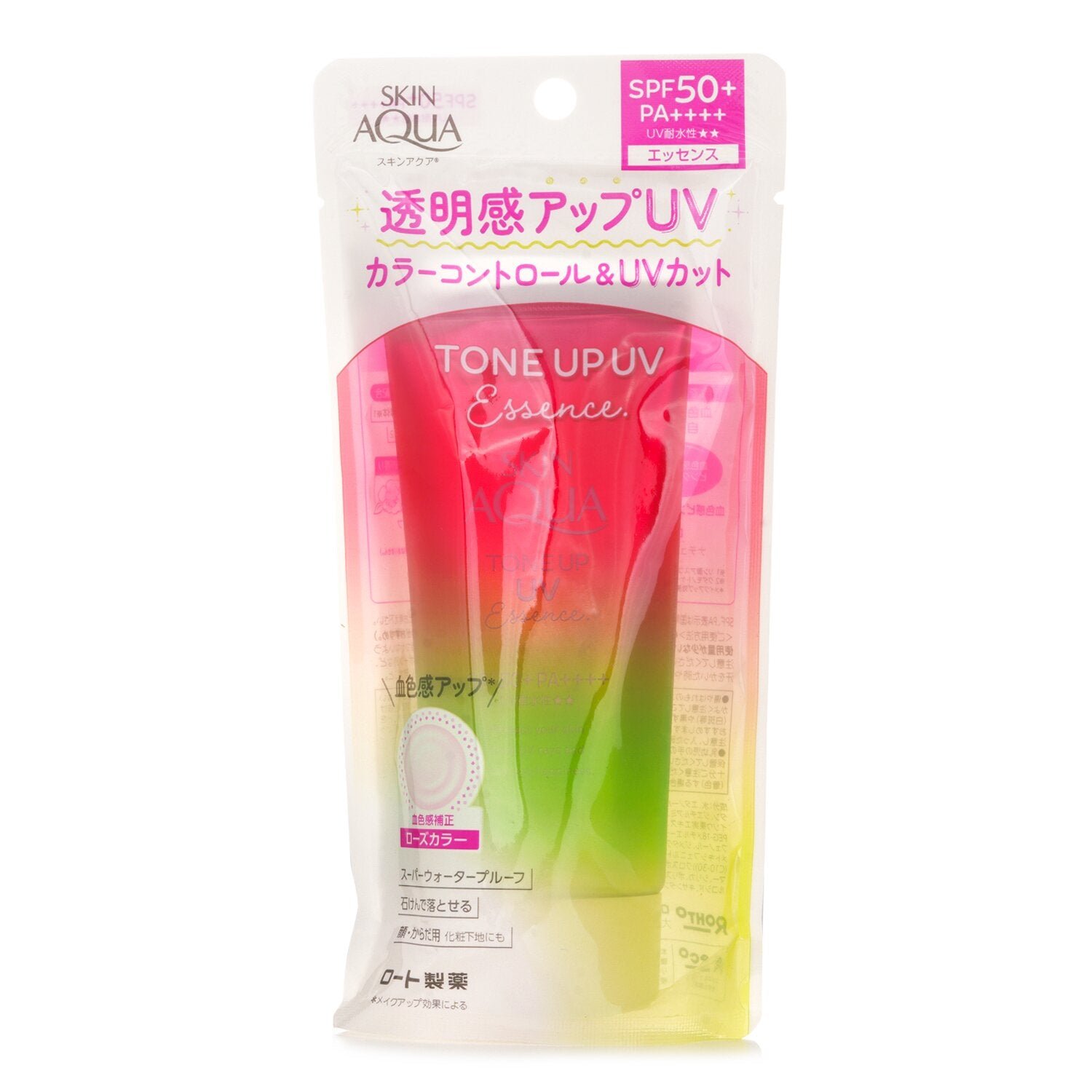 Skin Aqua Tone Up UV Essence - # Rose من Rohto - صورة 1