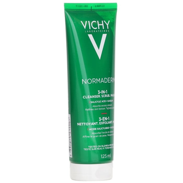 Normaderm 3 In 1 Scrub + Cleanser + Mask (For Acne Prone Skin / Sensitive Skin) 125ml/4.23oz by Vichy - Image 2