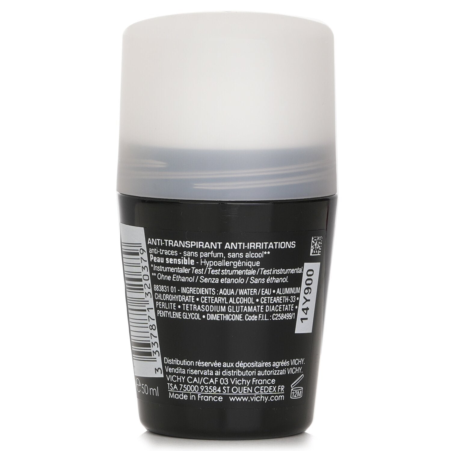 Homme 48H* Anti-Irritations & Anti Perspirant Roll-On (For Sensitive Skin) by Vichy - Image 3