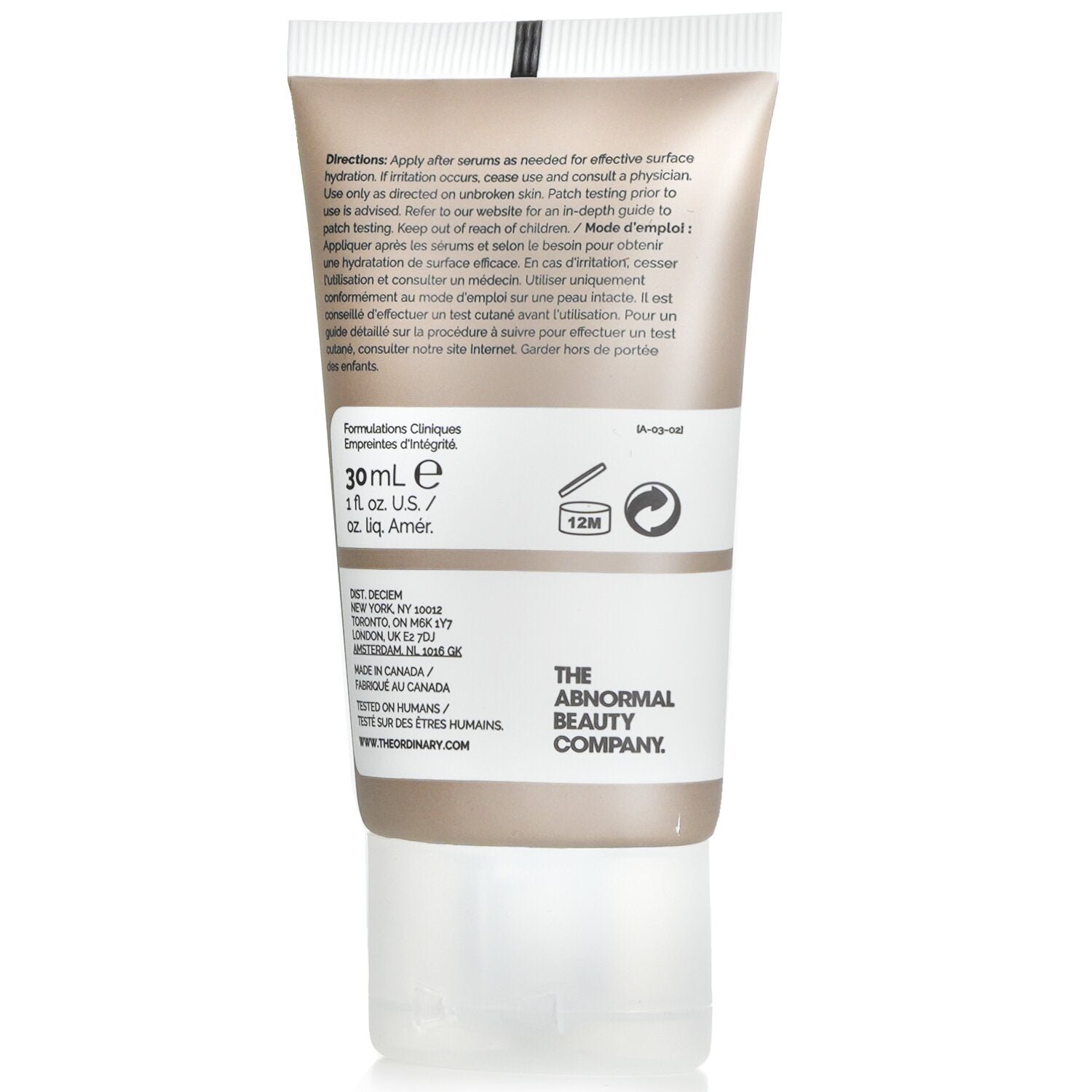 عوامل الترطيب الطبيعية + حمض الهيالورونيك من The Ordinary - صورة 3