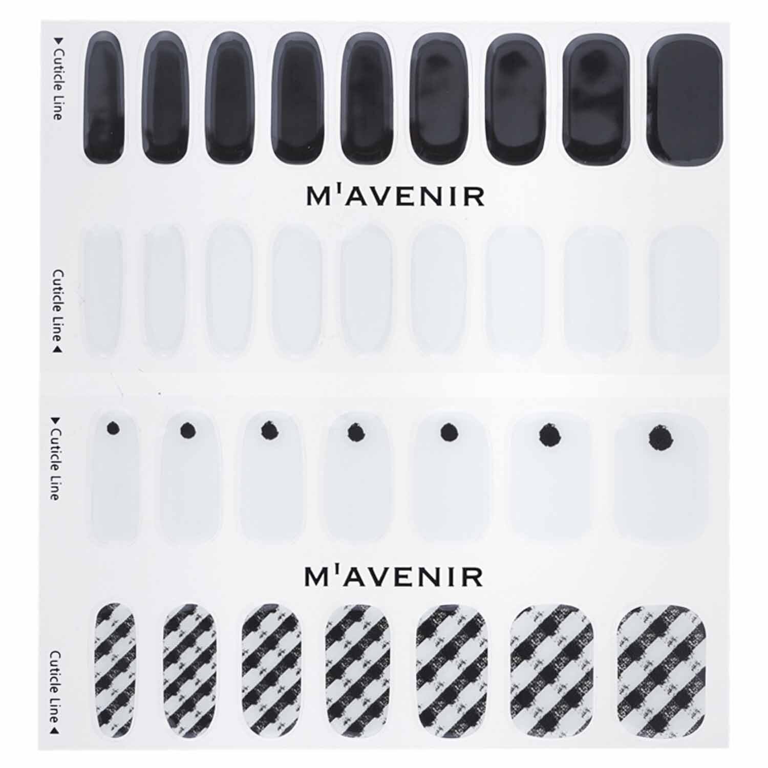 Nail Sticker (White) - # Black Shepherd Check Nail by Mavenir - Image 2