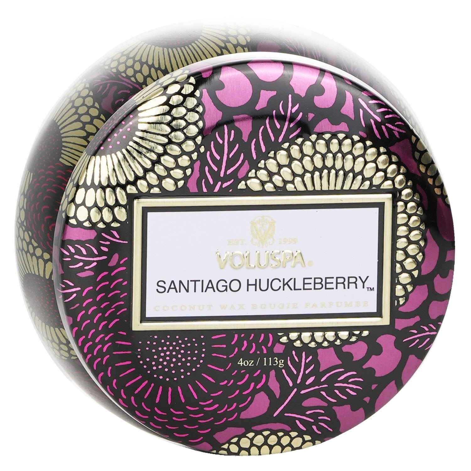 Mini Tin Candle - Santiago Huckleberry by Voluspa - Image 1