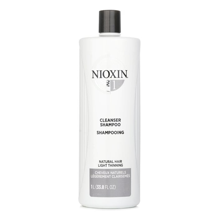 Derma Purifying System 1 Cleanser Shampoo (Natural Hair, Light Thinning) 1000ml/33.8oz by Nioxin - Image 1