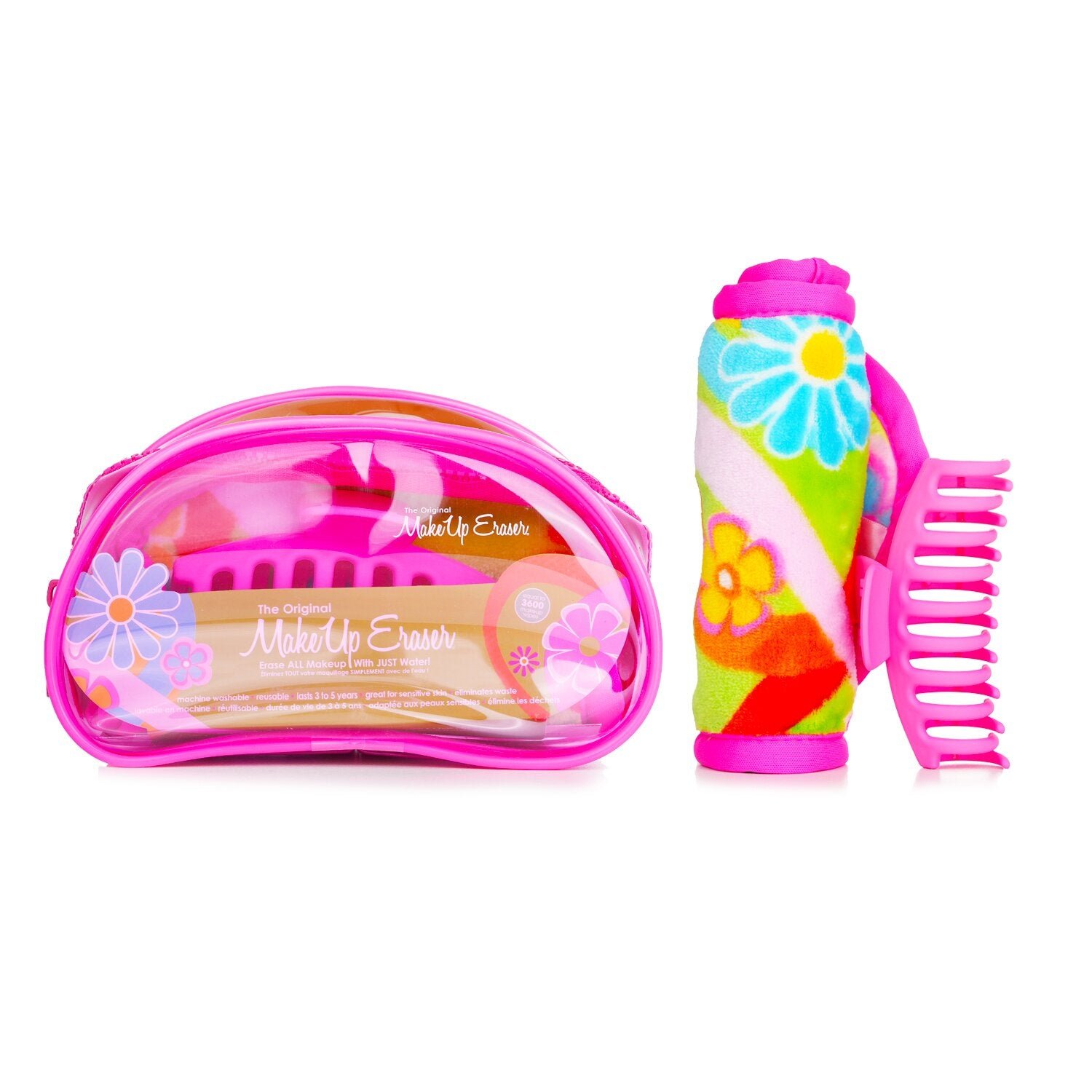 Flowerbomb Set (1x MakeUp Eraser Cloth + 1x Hair Claw Clip + 1x Bag) by MakeUp Eraser - Image 1