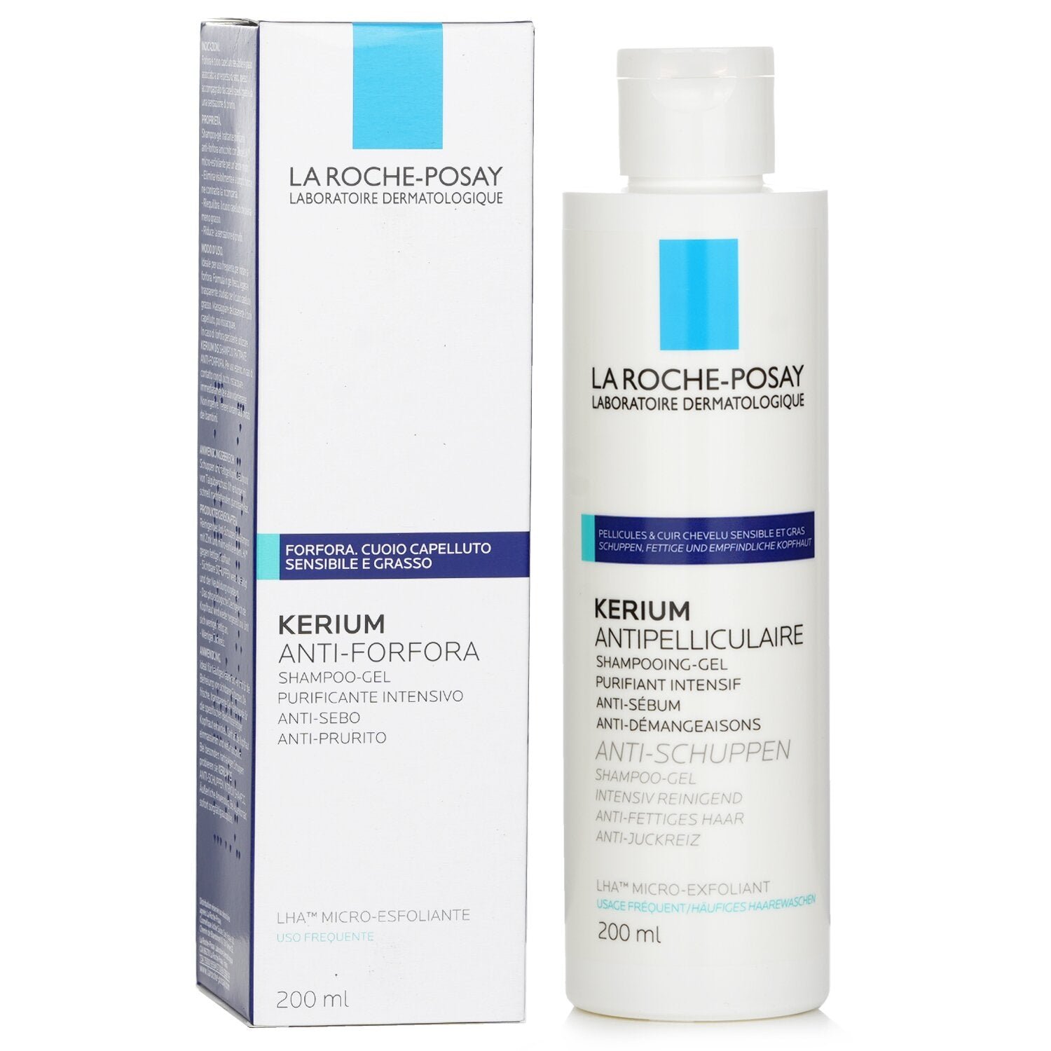 Kerium Anti-Dandruff Micro-Exfoliating LHA Gel Shampoo (For Oily Scalp) by La Roche Posay - Image 2