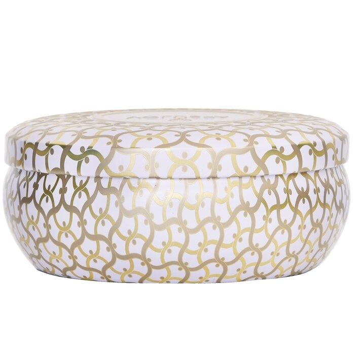 3 Wick Decorative Tin Candle - Suede Blanc 340g/12oz by Voluspa - Image 3