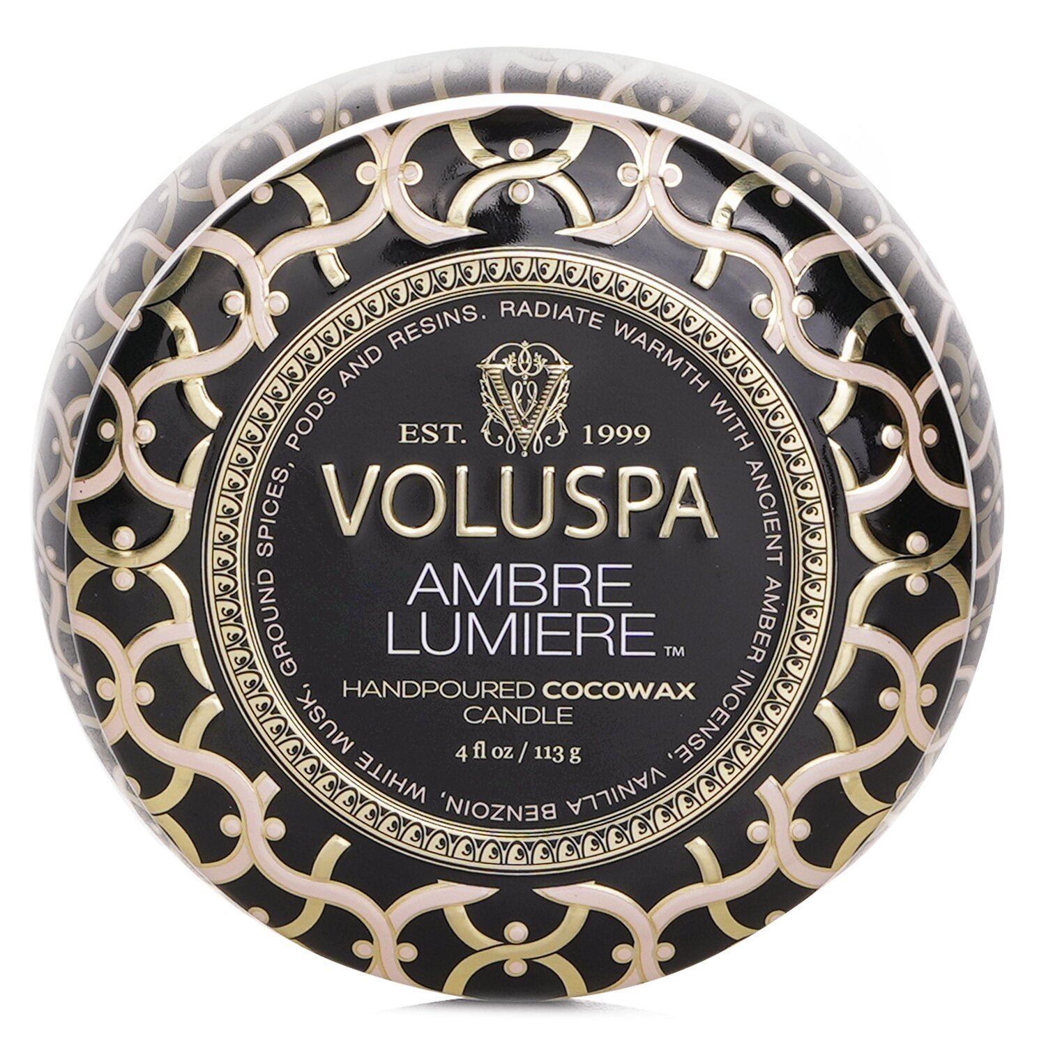 شمع قصديري صغير - Ambre Lumiere من Voluspa - صورة 1