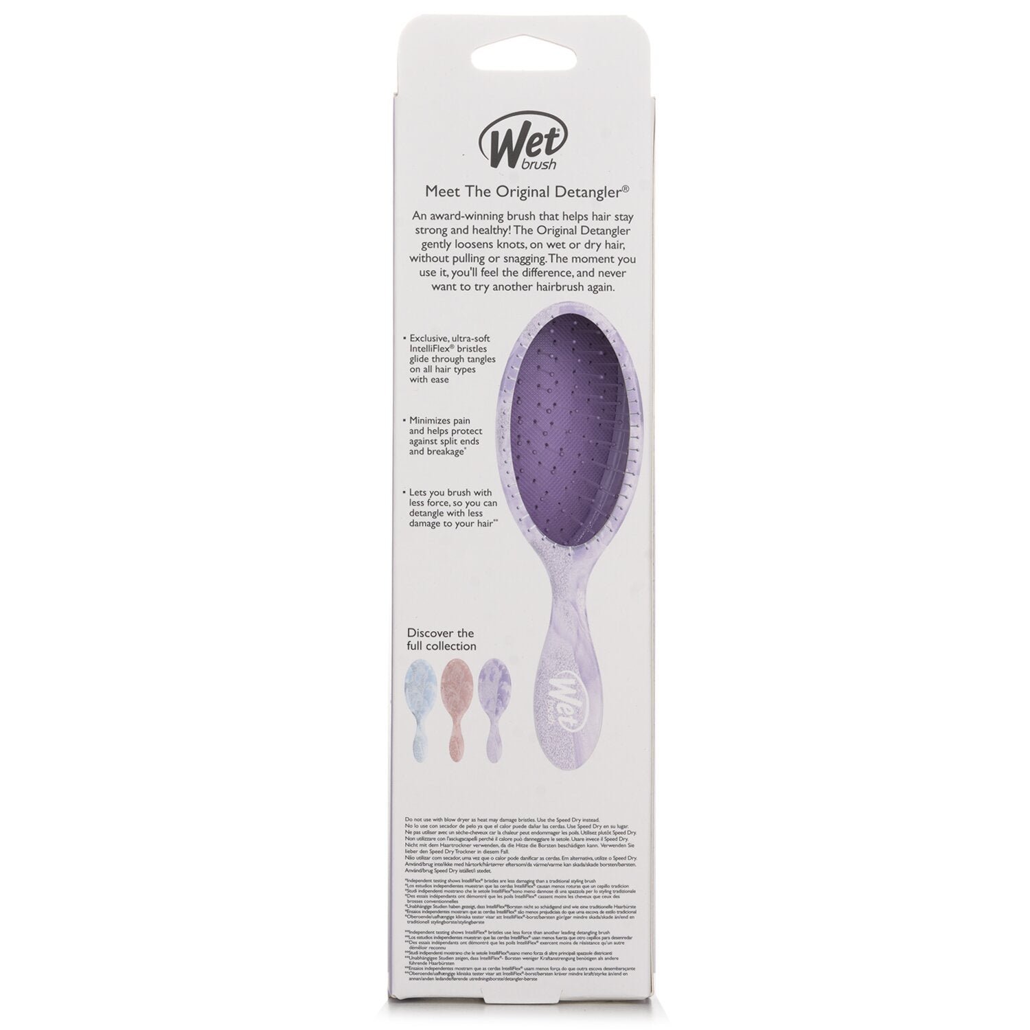 Original Detangler Glitter Waves Purple Hair Brush by Wet Brush - Image 3