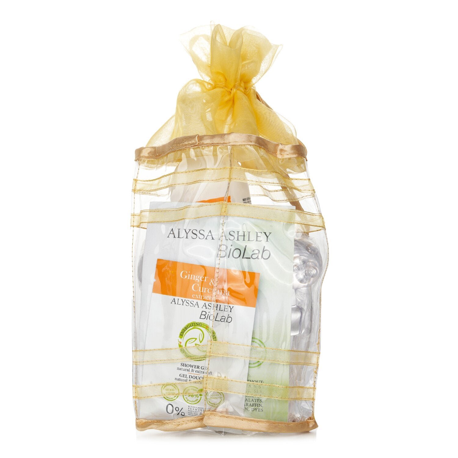 Biolab Ginger & Curcuma Extract Body Lotion + Shower Gel + Massager by Alyssa Ashley - Image 2