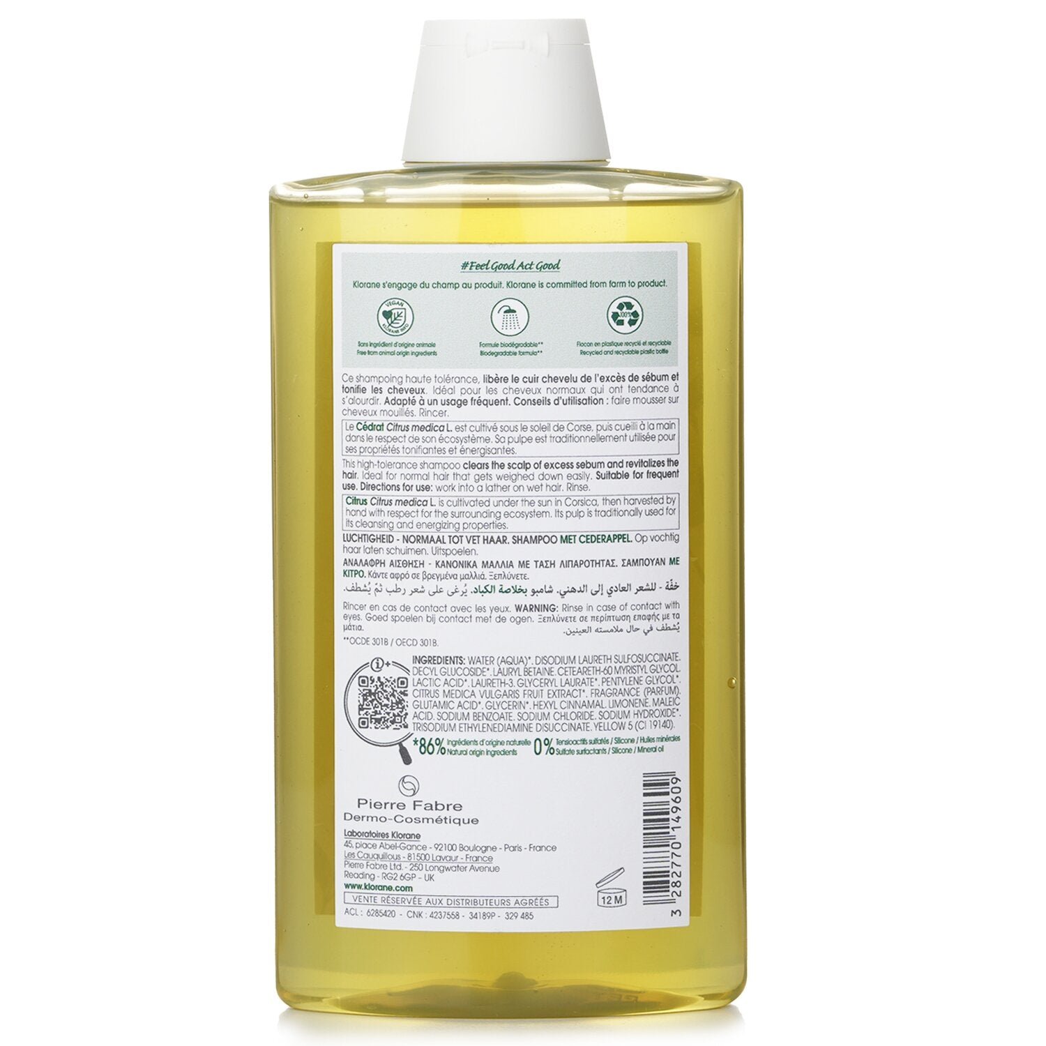 Shampoo With Citrus (Purifying Normal To Oily Hair) by Klorane - Image 3