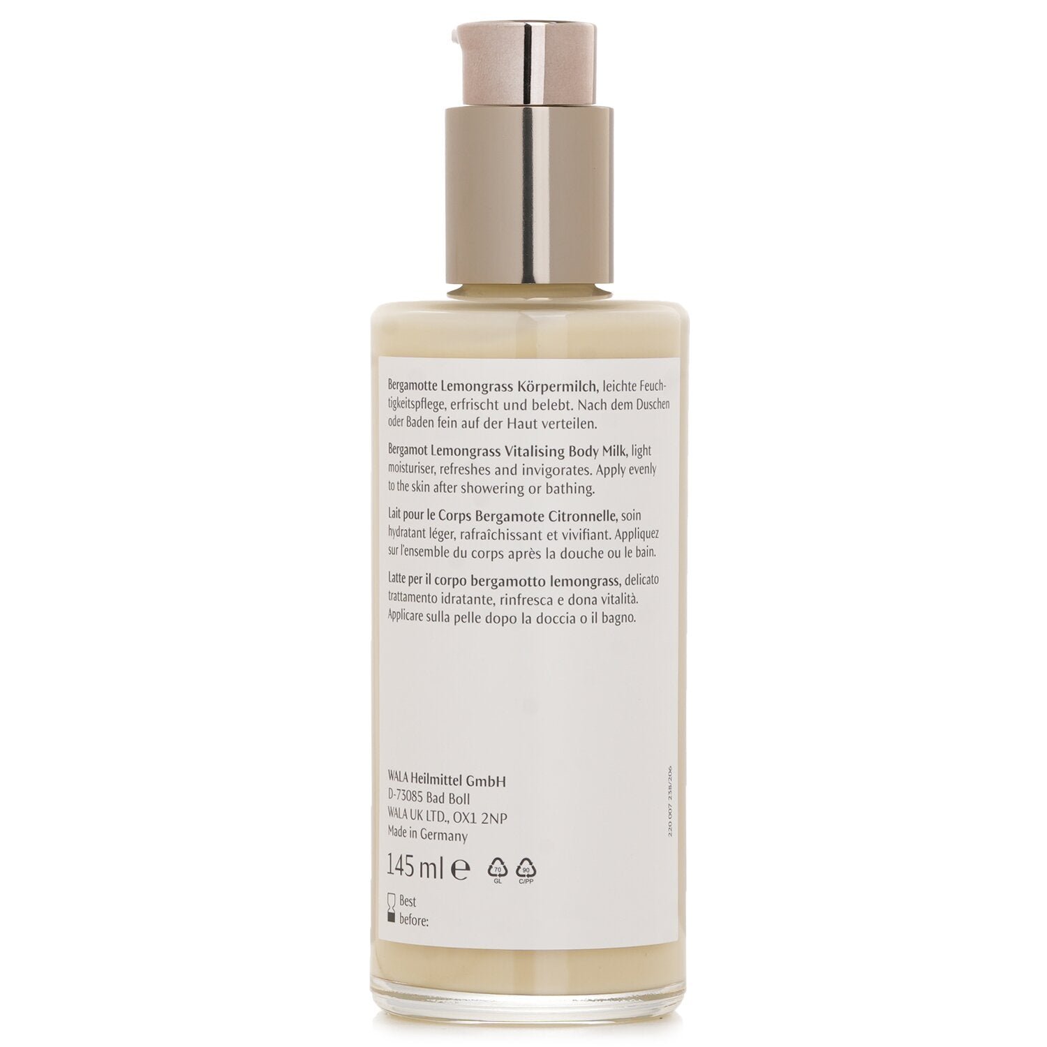 Bergamot Lemongrass Vitalising Body Milk by Dr. Hauschka - Image 3