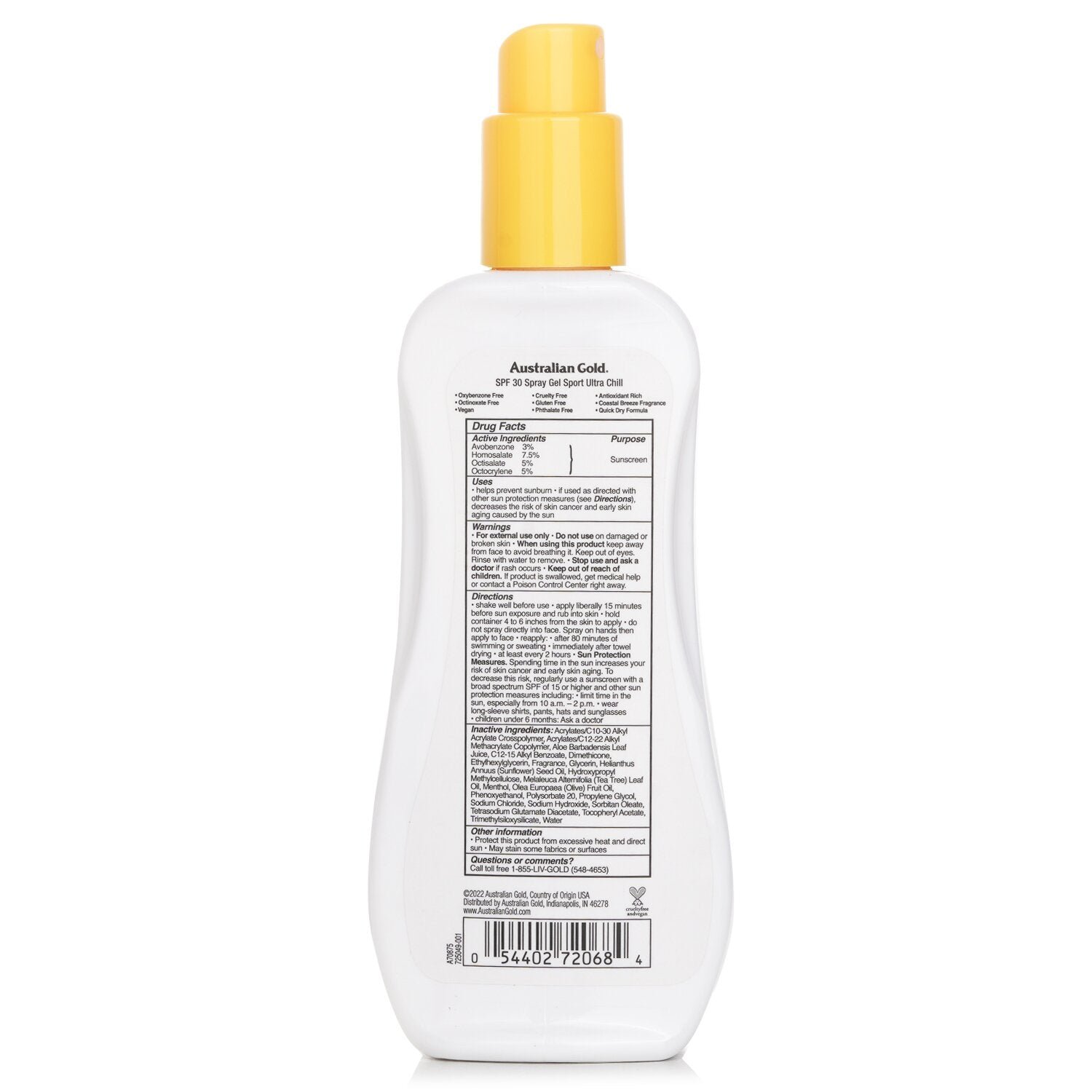 Extreme Sport Spray Gel with Ultra Chill SPF 30 by Australian Gold - Image 3