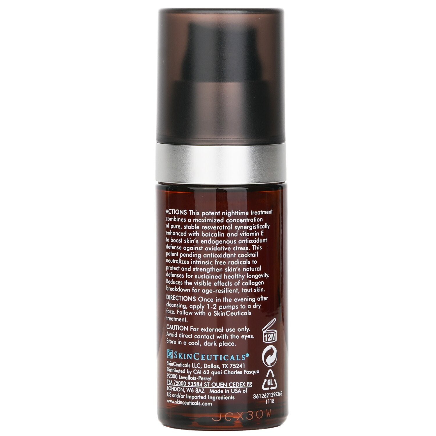 Resveratrol B E مركز ليلي مضاد للأكسدة من Skin Ceuticals - صورة 3