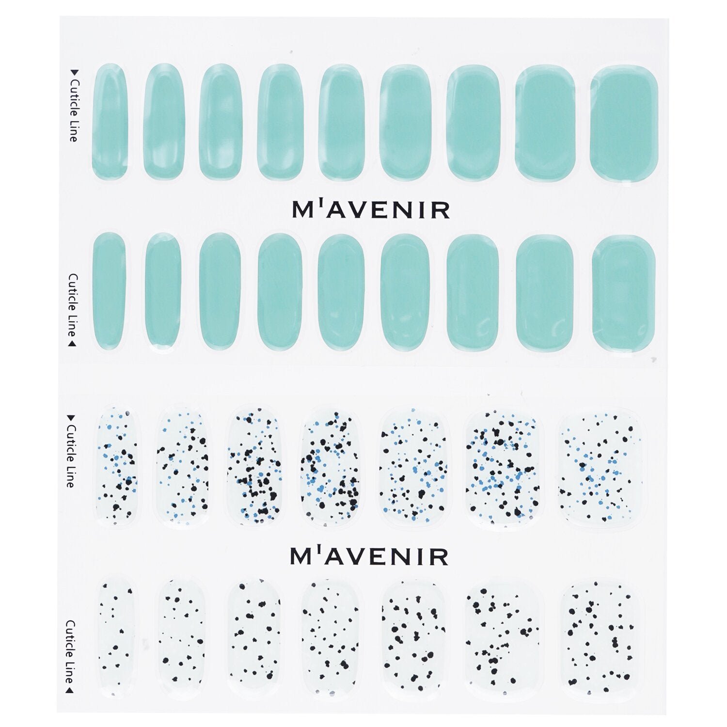Nail Sticker (Blue) - # Splinkle With Tinted Green Nail by Mavenir - Image 2