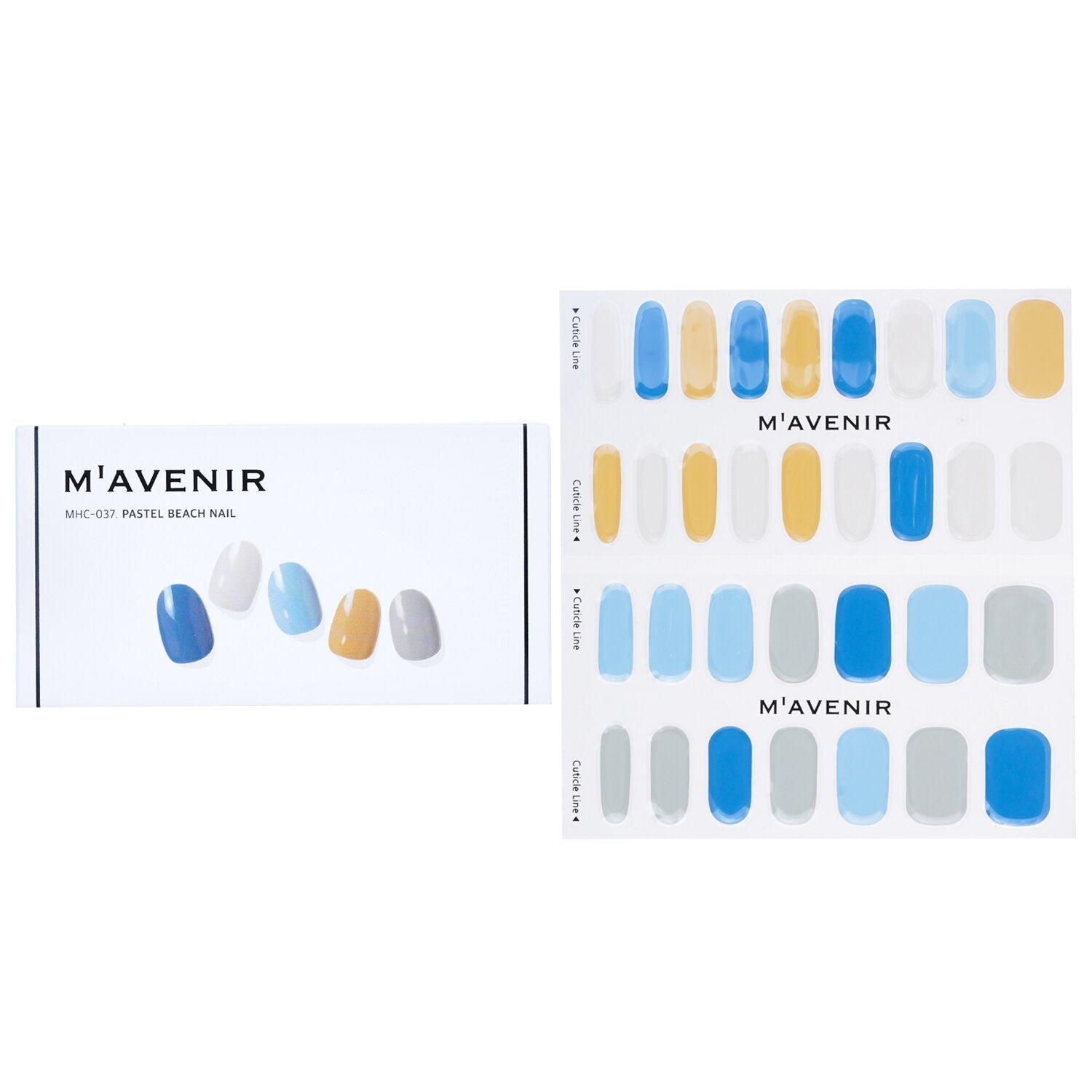 Nail Sticker (Assorted Colour) - # Pastel Beach Nail by Mavenir - Image 1