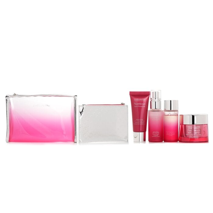 Nutritious Super-Pomegranate Reveal A Rosy Radiance Set: Moisture Creme+ Milky Lotion Light+ Lotion+ Cleansing Foam ... 4pcs+2bags by Estee Lauder - Image 2