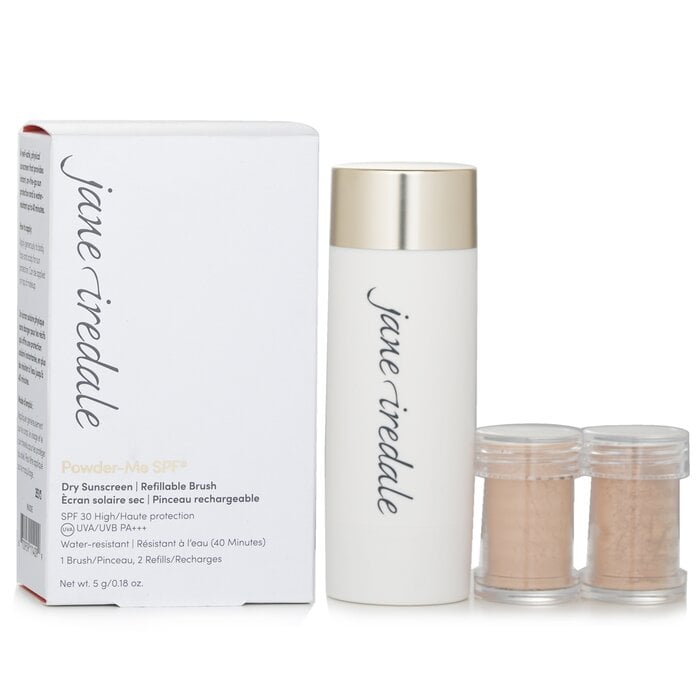فرشاة قابلة للتبعئة Powder Me (فرشاة عدد 1، عبوة احتياطية عدد 2) - زهري بيج 2x2.5g/0.09oz من Jane Iredale - صورة 2