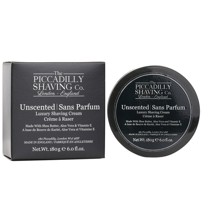 Unscented Luxury Shaving Cream 180g/6oz by The Piccadilly Shaving Co. - Image 2