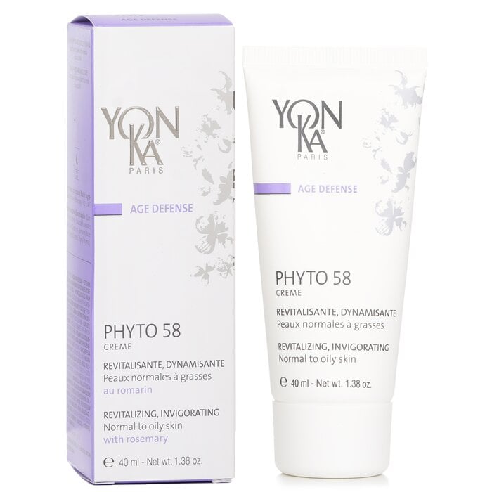 Age Defense Phyto 58 Creme With Rosemary + Vit. A.E.F. - Revitalizing, Invigorating (Normal To Oily Skin) 40ml/1.38oz by Yonka - Image 2