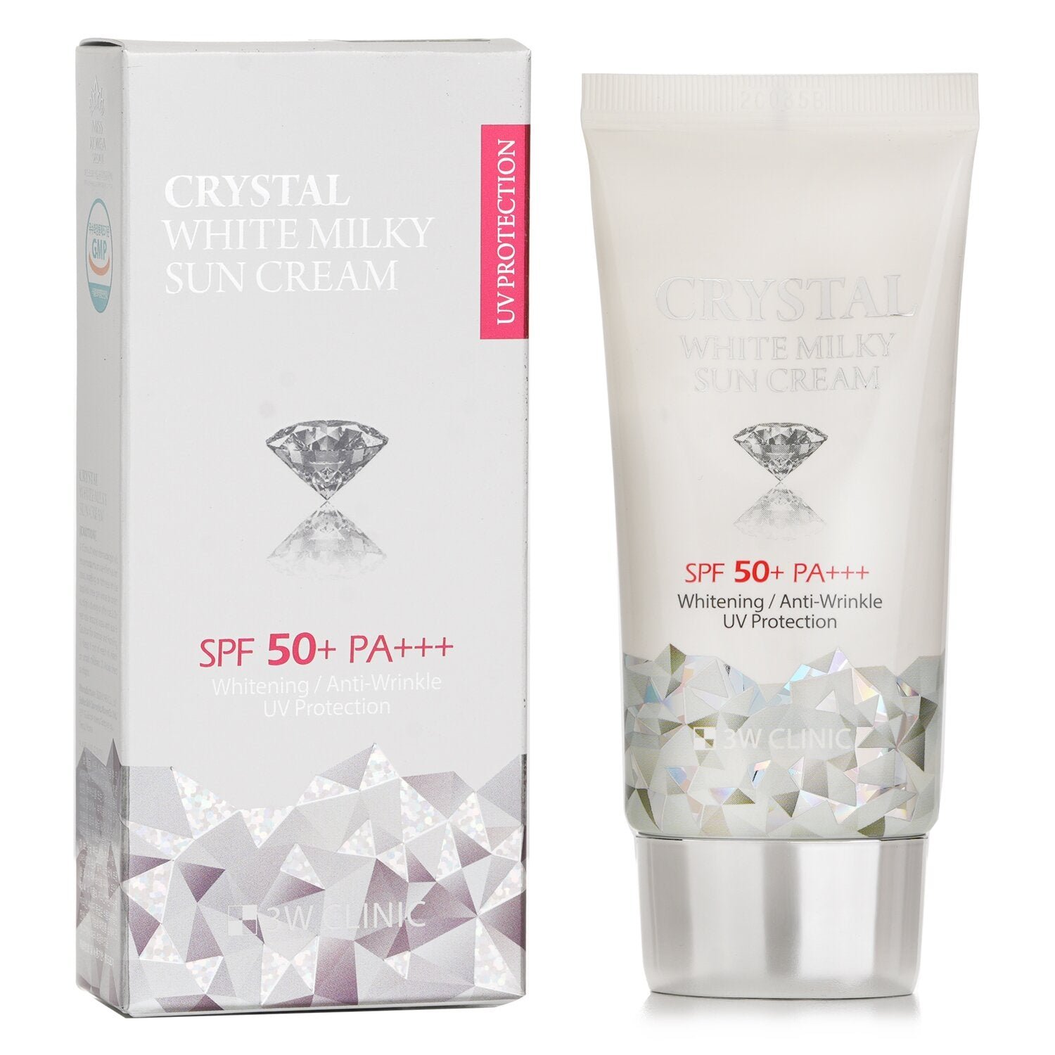Crystal White Milky Sun Cream SPF 50+/PA+++ by 3W Clinic - Image 2