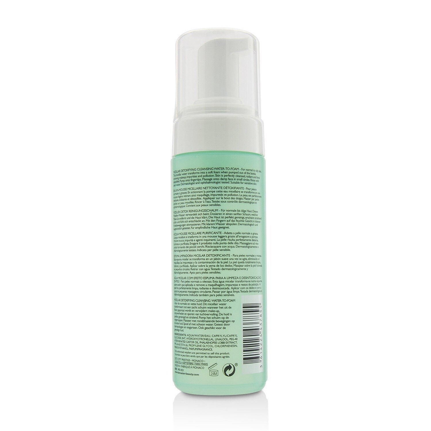 Micellar Detoxifying Cleansing Water-To-Foam - Normal to Oily Skin, Including Sensitive Skin by Lancaster - Image 2