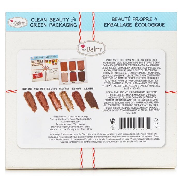 لوحة ظلال عيون Male Order (ظلال عيون عدد 6) - # Domestic Male 13.2g/0.46oz من TheBalm - صورة 3