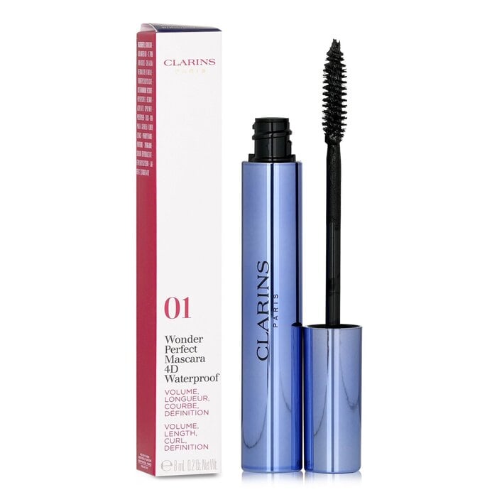 مسكارا مضادة للماء Wonder Perfect 4D - # 01 أسود مثالي 8ml/0.2oz من Clarins - صورة 2