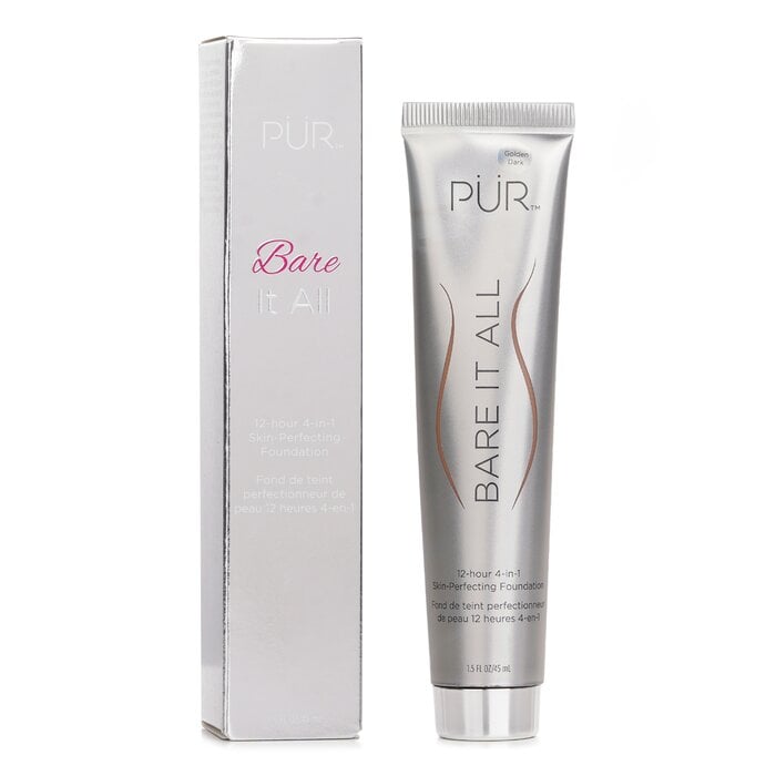 أساس مكمل للبشرة 4 بـ1 Bare It All يدوم 12 ساعة - # ذهبي غامق 45ml/1.5oz من PUR (PurMinerals) - صورة 2
