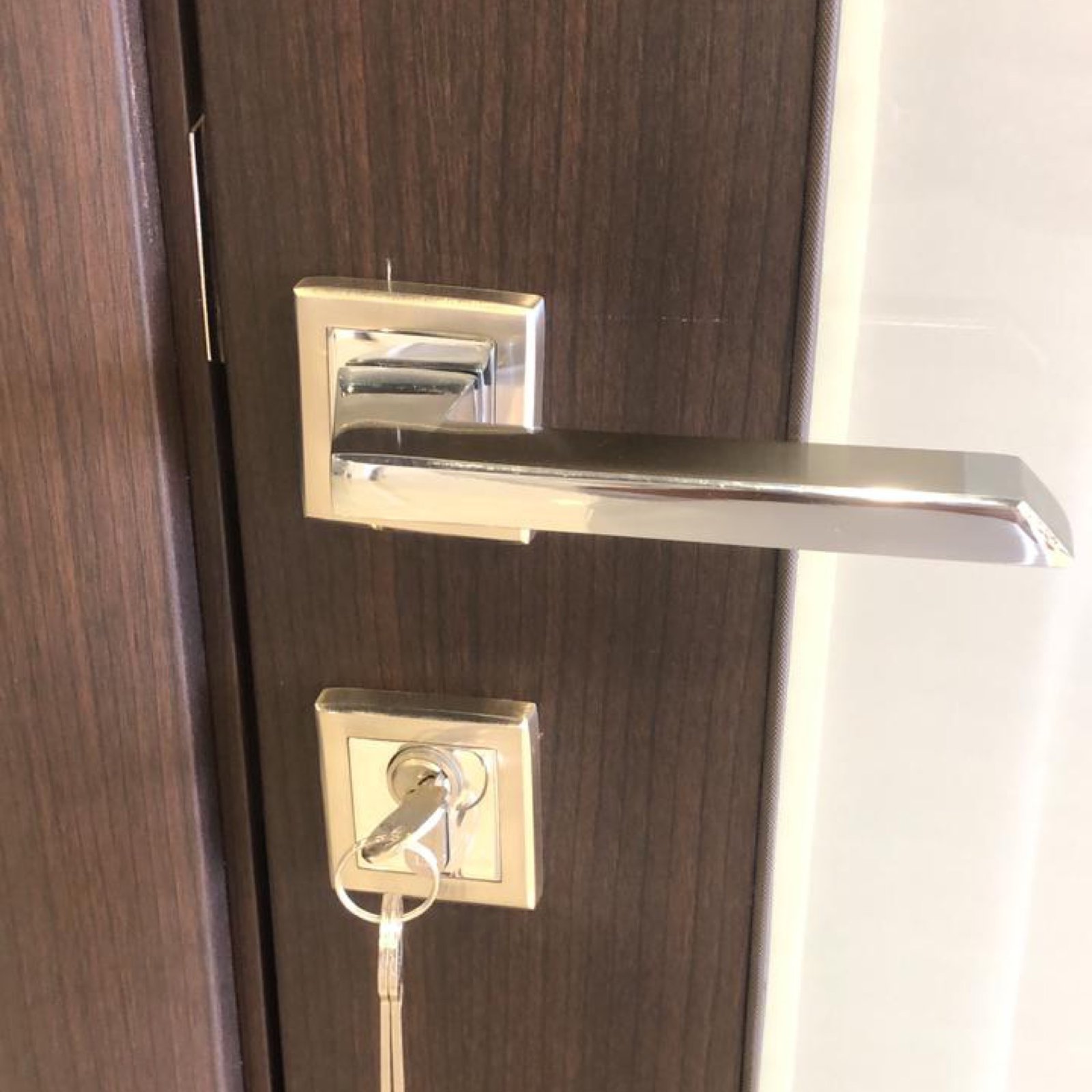 مسكات ابواب مفصول فضي  - صورة 1