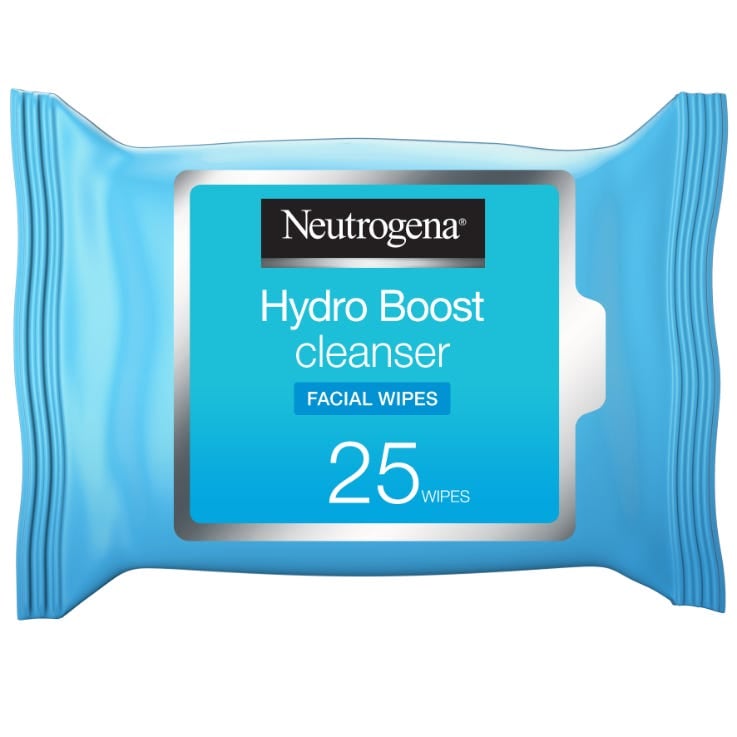 Neutrogena Hydro Boost Facial Cleansing Wipes, Removes Makeup , 25 Facial Wipes - Image 1