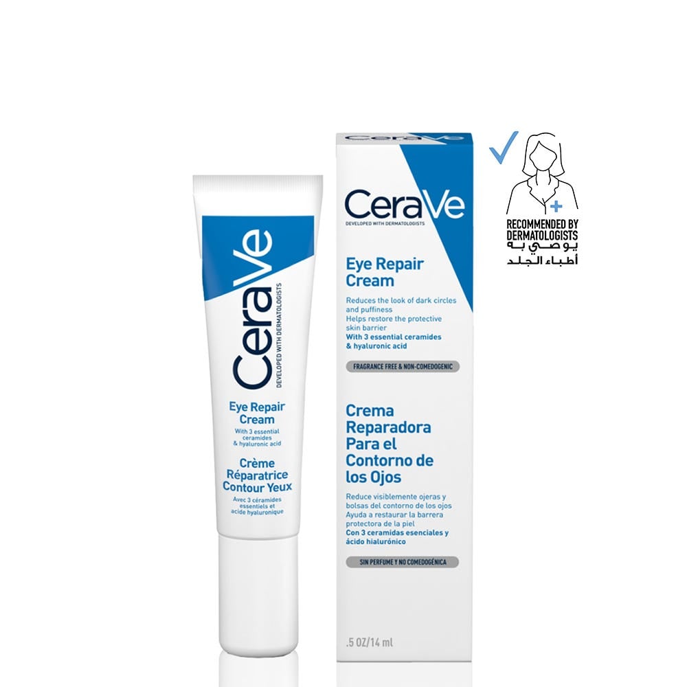 Cerave Eye Repair Cream for Dark Circles and Puffiness with Hyaluronic Acid 14 ml - Image 1