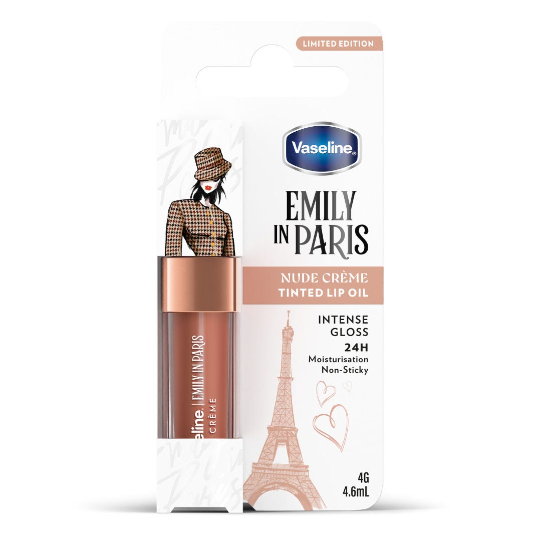 Vaseline Lip Oil Emily in Paris Nude Creme - 4 gm - Image 1
