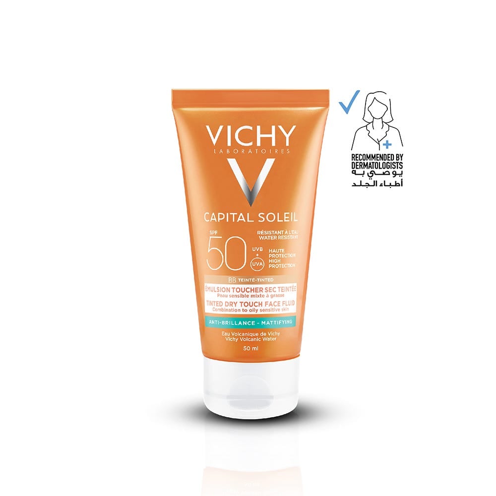 Vichy Capital Soleil BB Anti Shine Tinted Sunscreen for Combination to Oily Skin SPF 50+ 50ml - Image 1
