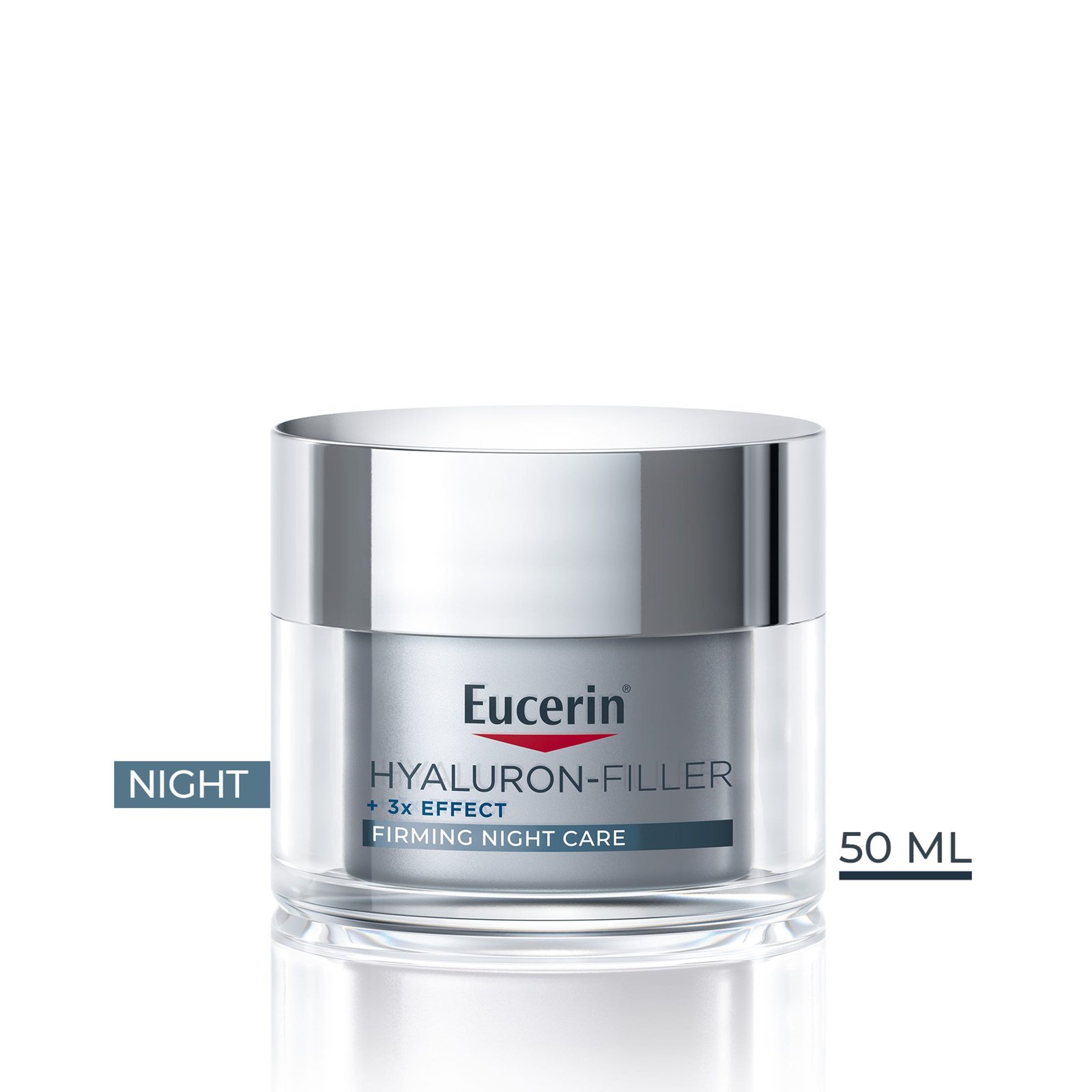 Eucerin Hyaluron Filler Anti-Aging Face Firming Night Cream with Hyaluronic Acid, 50ml - Image 1