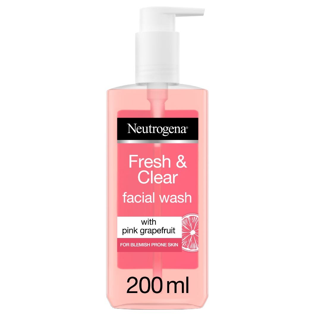 Neutrogena Clear & Radiant Oil-Free, Face Wash, with Vitamin C & Pink Grapefruit- 200ml - Image 1