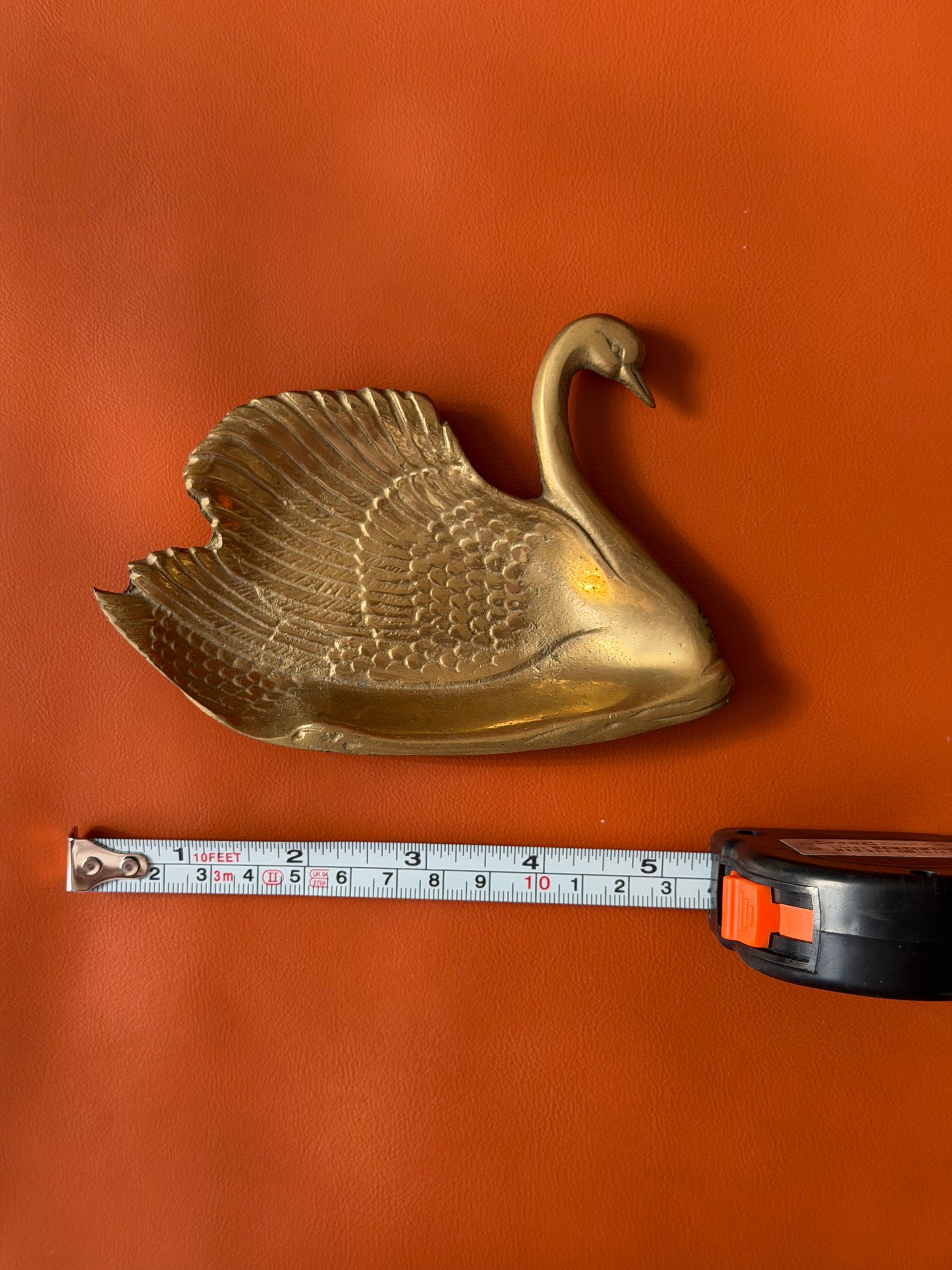 Authentic Antique Brass Swan Trinket Dish - Image 5