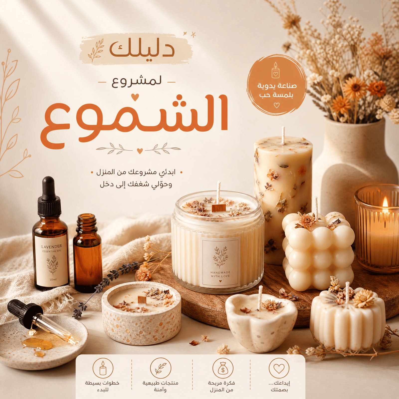 دليلك لمشروع الشموع - صورة 1